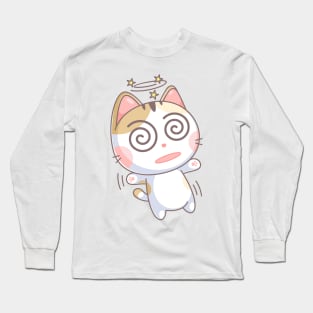 The cute cat is feeling so confused Long Sleeve T-Shirt